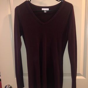 Maroon V Neck Sweater